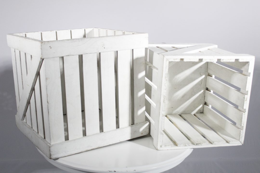 Caja madera granja blanca 32 x 32 cm ó 38 x 38 cm Mozzarella Business Center